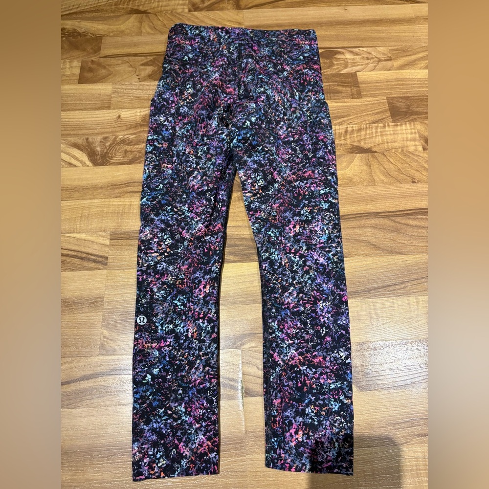 Lululemon Fast and Free High-Rise Crop 23" Floral Spray Multi Size 4 - Picture 6 of 9